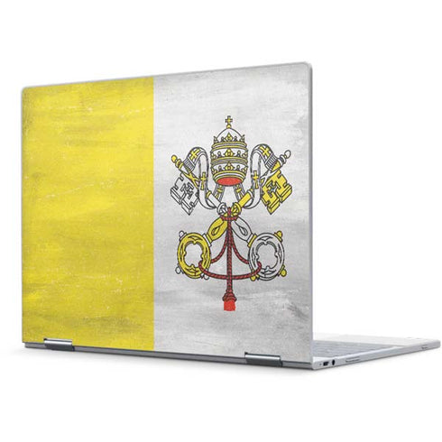 Vatican City Flag Distressed Pixelbook Skin